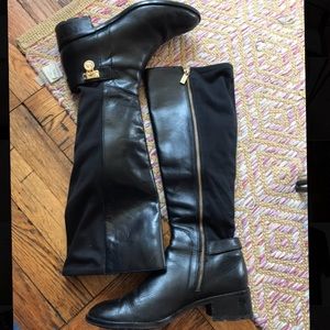 Michael Kors Hamilton Black Riding Boots